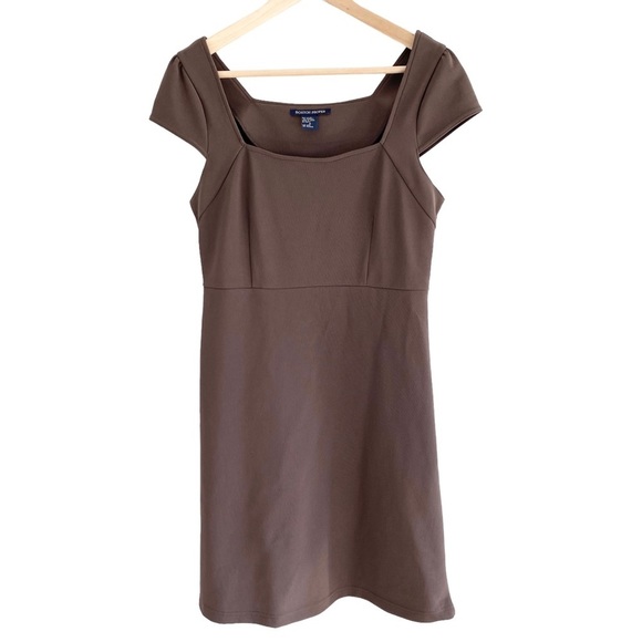 BOSTON Proper Dark Brown Cap Sleeve Scoop Neck Sheath Dress - Picture 1 of 11